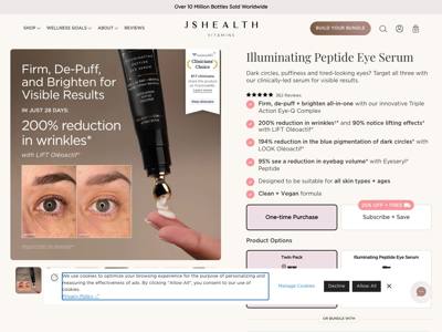 JSHealth Vitamins landing page