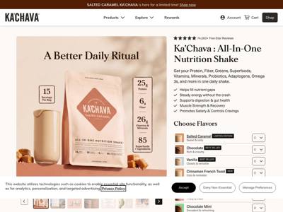 Ka'Chava landing page