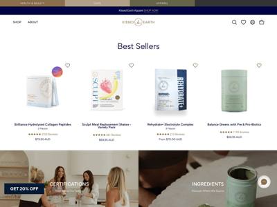 Kissed Earth landing page