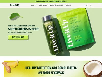 Live it Up landing page