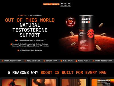 Mars Men landing page