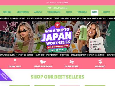 Matcha Maiden landing page