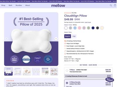 Mellow Sleep landing page