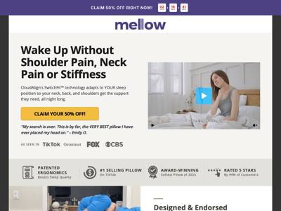 Mellow Sleep landing page