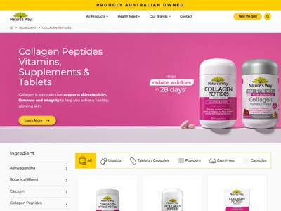 Nature's Way (Australia) landing page