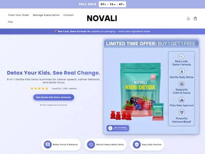 Novali Health landing page