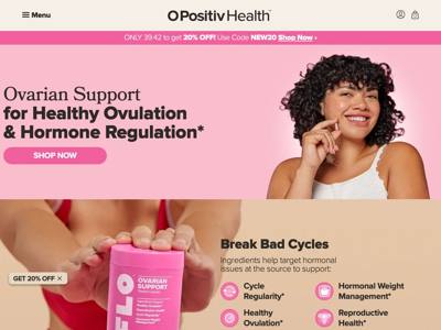 O Positiv landing page