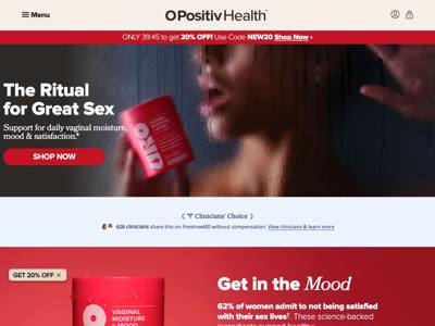 O Positiv landing page