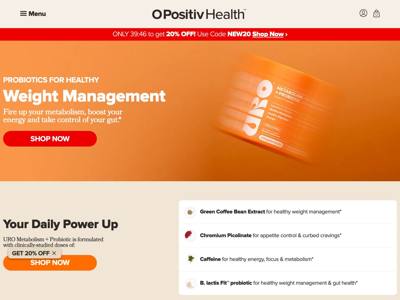 O Positiv landing page