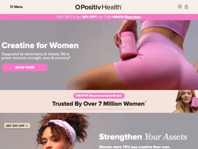 O Positiv landing page