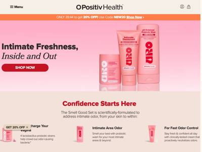 O Positiv landing page