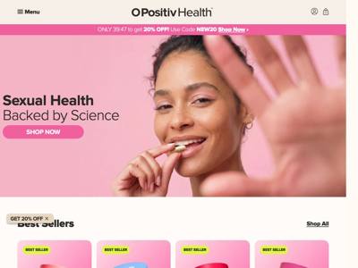 O Positiv landing page