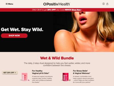 O Positiv landing page