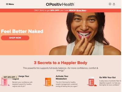 O Positiv landing page