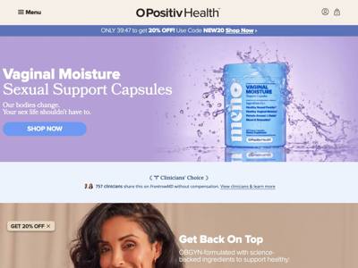 O Positiv landing page