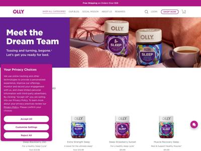 OLLY landing page
