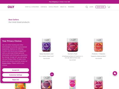 OLLY landing page