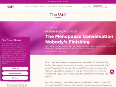 OLLY landing page