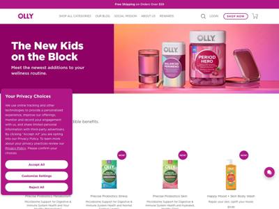 OLLY landing page