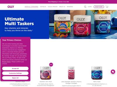 OLLY landing page