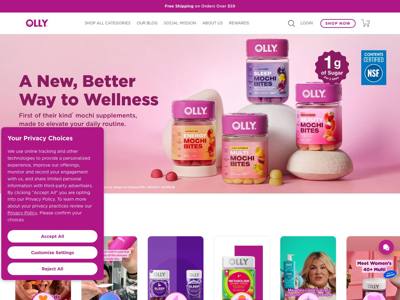 OLLY landing page