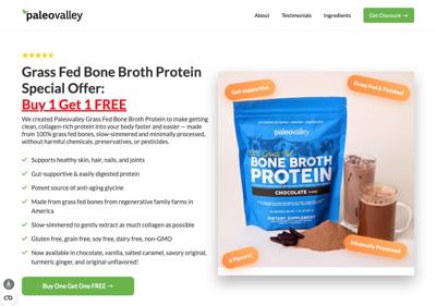 Paleovalley landing page