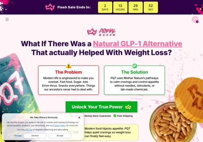 Primal Queen landing page