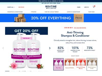 Routine Wellness landing page