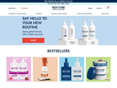 Routine Wellness landing page