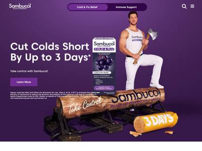 Sambucol Australia landing page