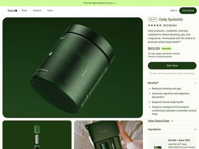 Seed landing page