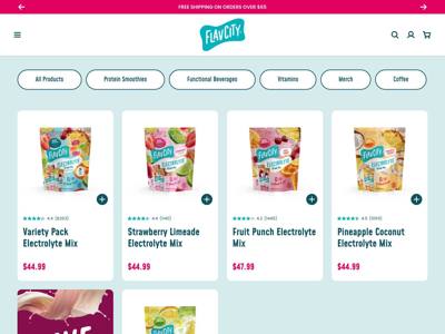 Shop FlavCity landing page