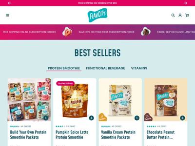 Shop FlavCity landing page