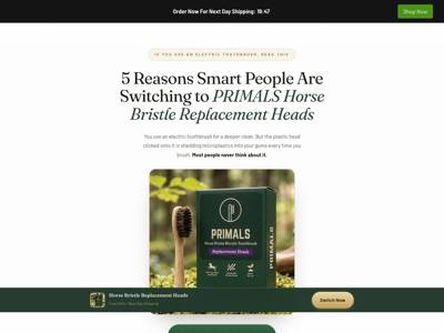 Shop Primals landing page