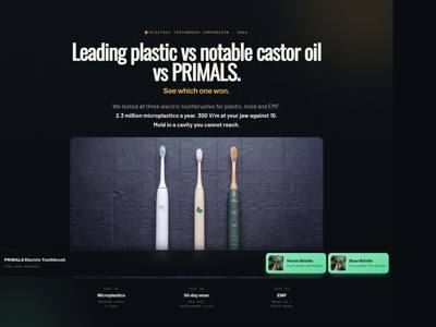 Shop Primals landing page