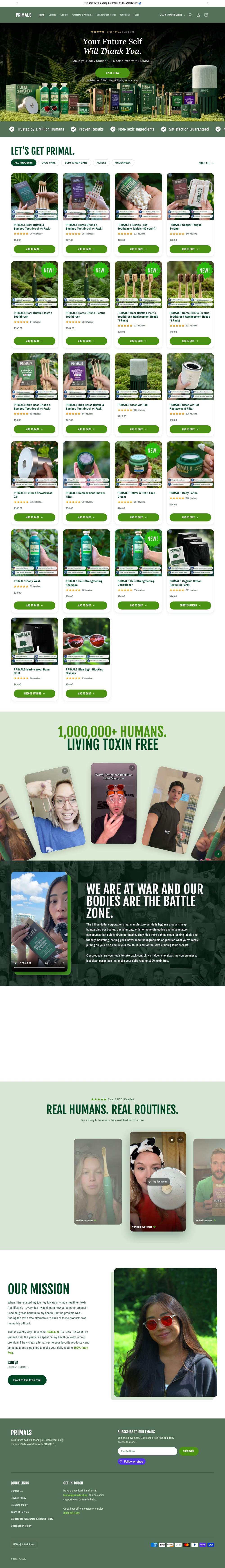 Shop Primals landing page: PRIMALS | Official Store – Primals
