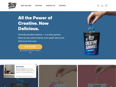 Tasty Gains landing page