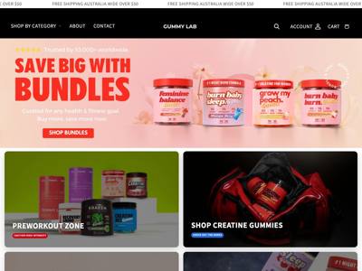 The Gummy Lab landing page