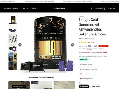 The Gummy Lab landing page