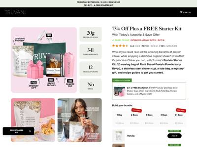 Truvani landing page