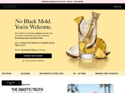 Truvani landing page