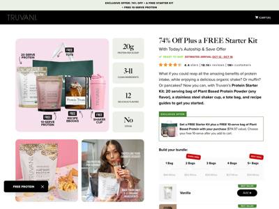 Truvani landing page