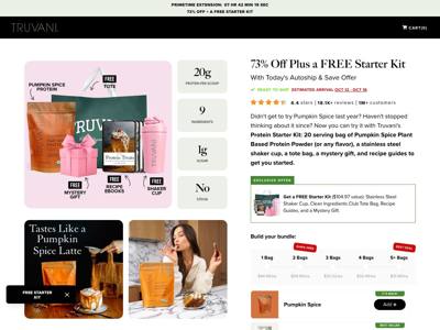 Truvani landing page