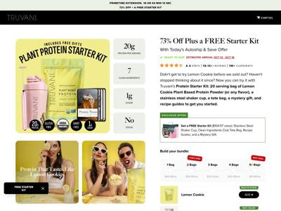Truvani landing page