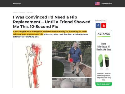 Xstance landing page