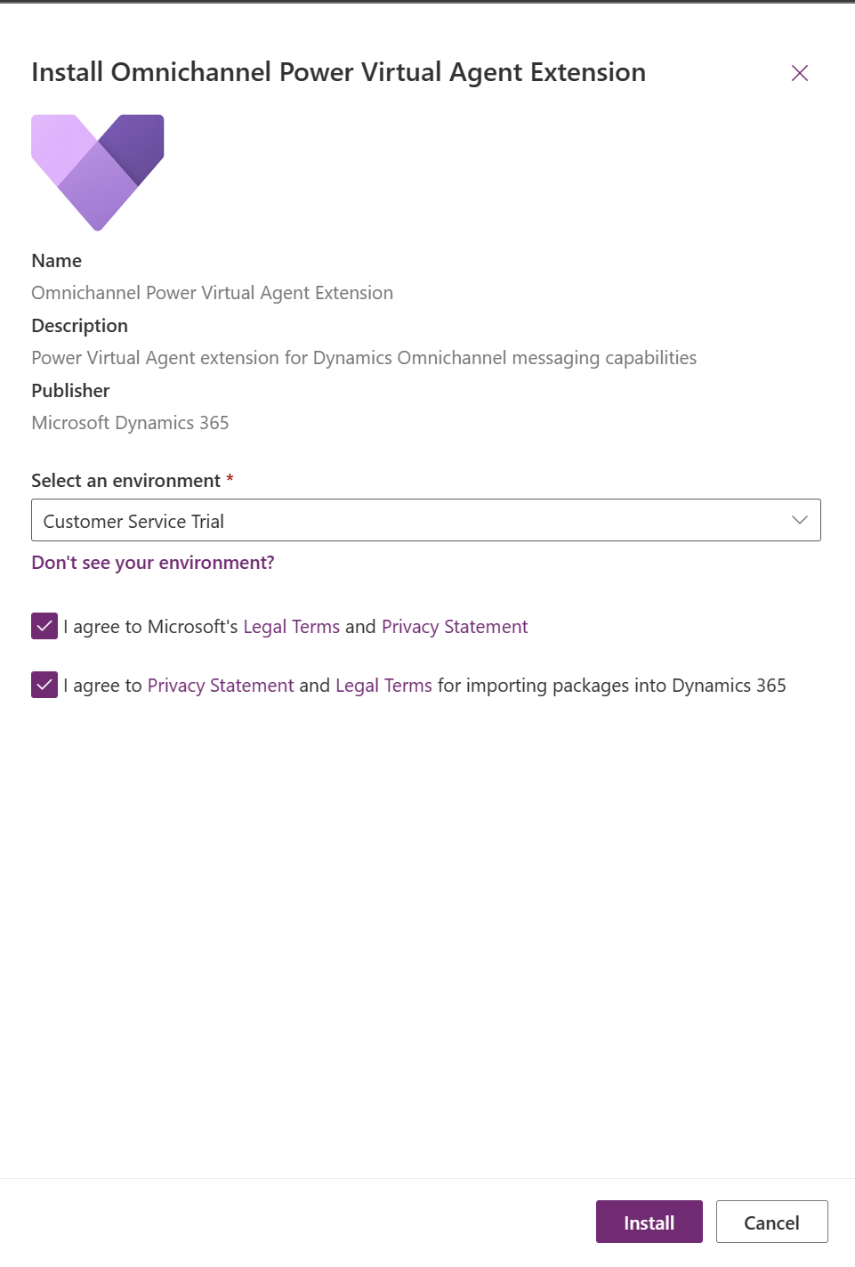 Figure 16: install extensions