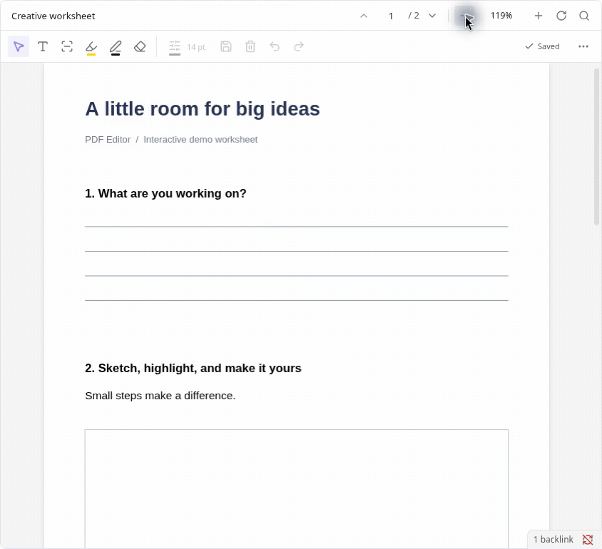 Add text and fill detected answer lines