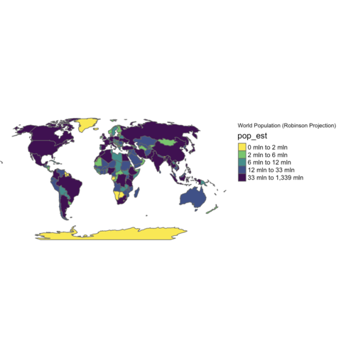 change map projection with tmap