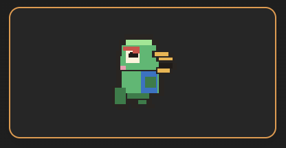 Parrot pixel pet that needs attention