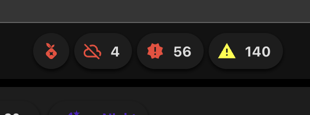 Toolbar Status Chips